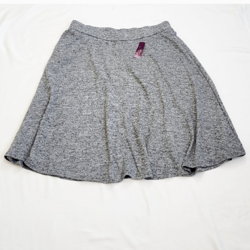 Lane Bryant Grey Flare Midi Skirt